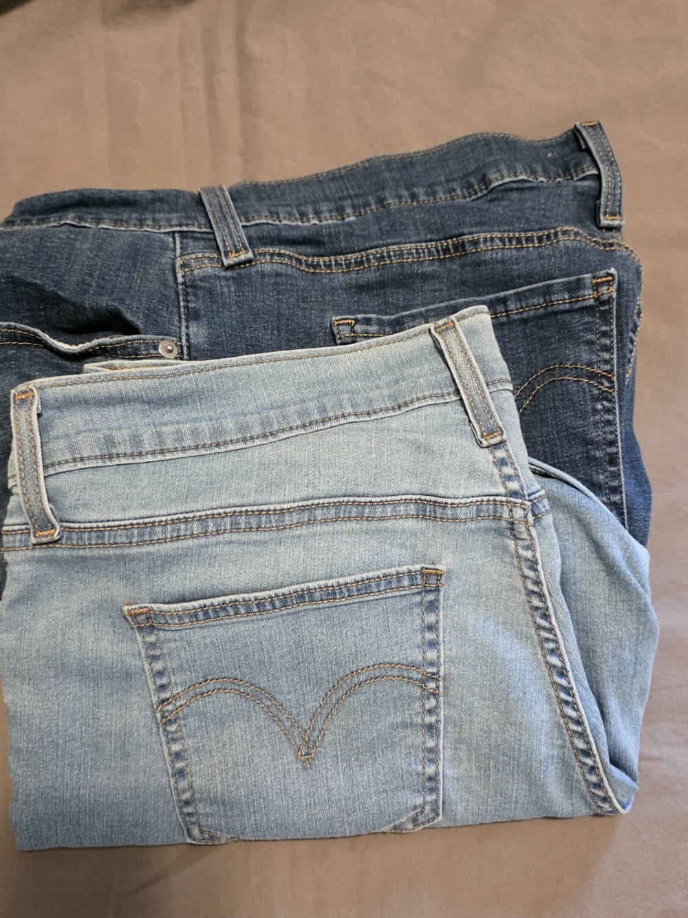 Women’s Levis Denim Shorts in Light Blue and Dark Blue - Versatile Denim Pair